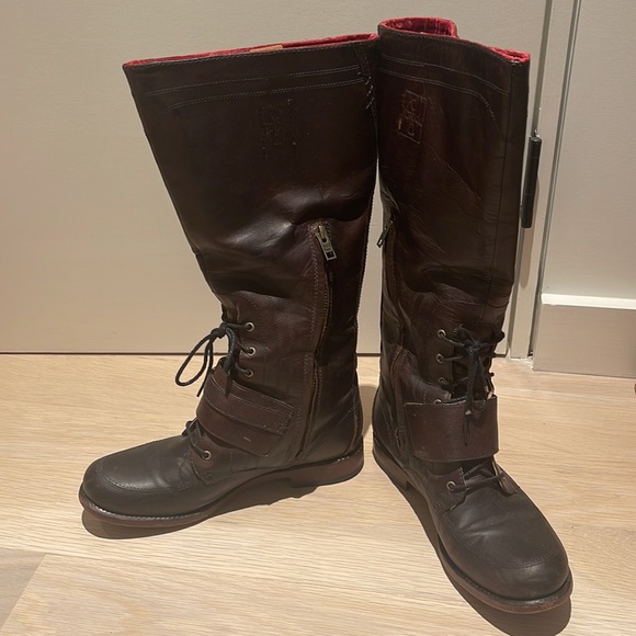 Timberland Lucile buckle dark brown leather riding boots - Picture 6 of 7